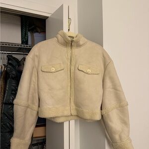 Lovers + Friends Tan Teddy Jacket